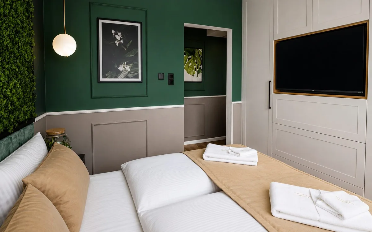 Superior Apartment mit separatem Schlafzimmer und Balkon in Swinemünde