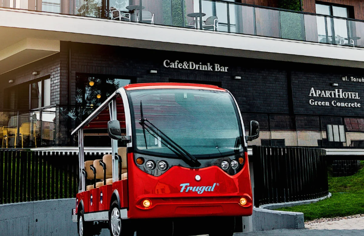Elektrischer Hotel-Shuttle zum Strand in Swinemünde